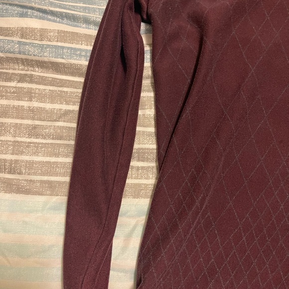 Haggar Maroon Long-Sleeve Polo - Picture 5 of 6